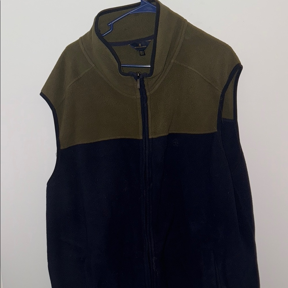 Brooks Brothers Olive and Navy Fleece Jacket